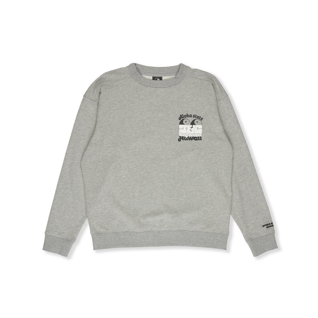 T&amp;C Surf Designs Aloha State Crew Sweat-Heather Gray