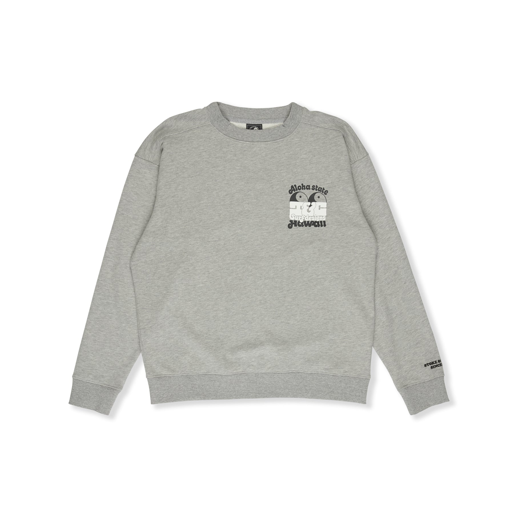 T&amp;C Surf Designs Aloha State Crew Sweat-Heather Gray