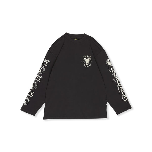 T&C Surf Designs Koï Lightning  L/S Tee-Fatigue Black
