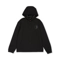 Casaco corta-vento com capuz em nylon da T&C Surf Designs - Preto