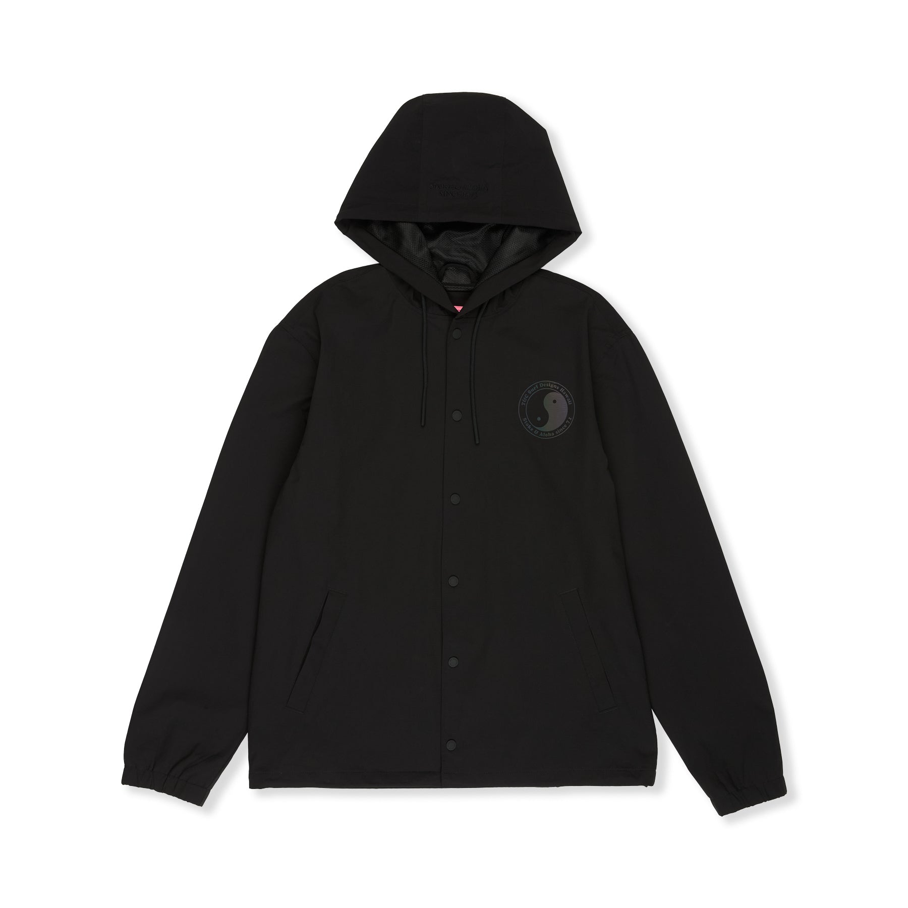 T&amp;C Surf Designs Nylon Hooded Coach Jacket - Black