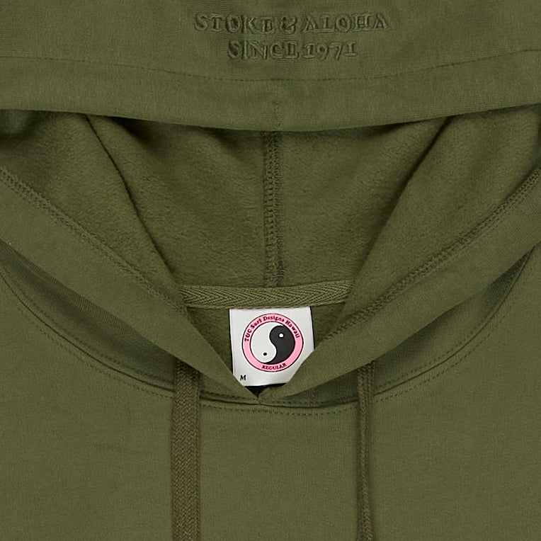 T&C Surf Designs YY 71 Logo Hoodie Sweat-Military Green