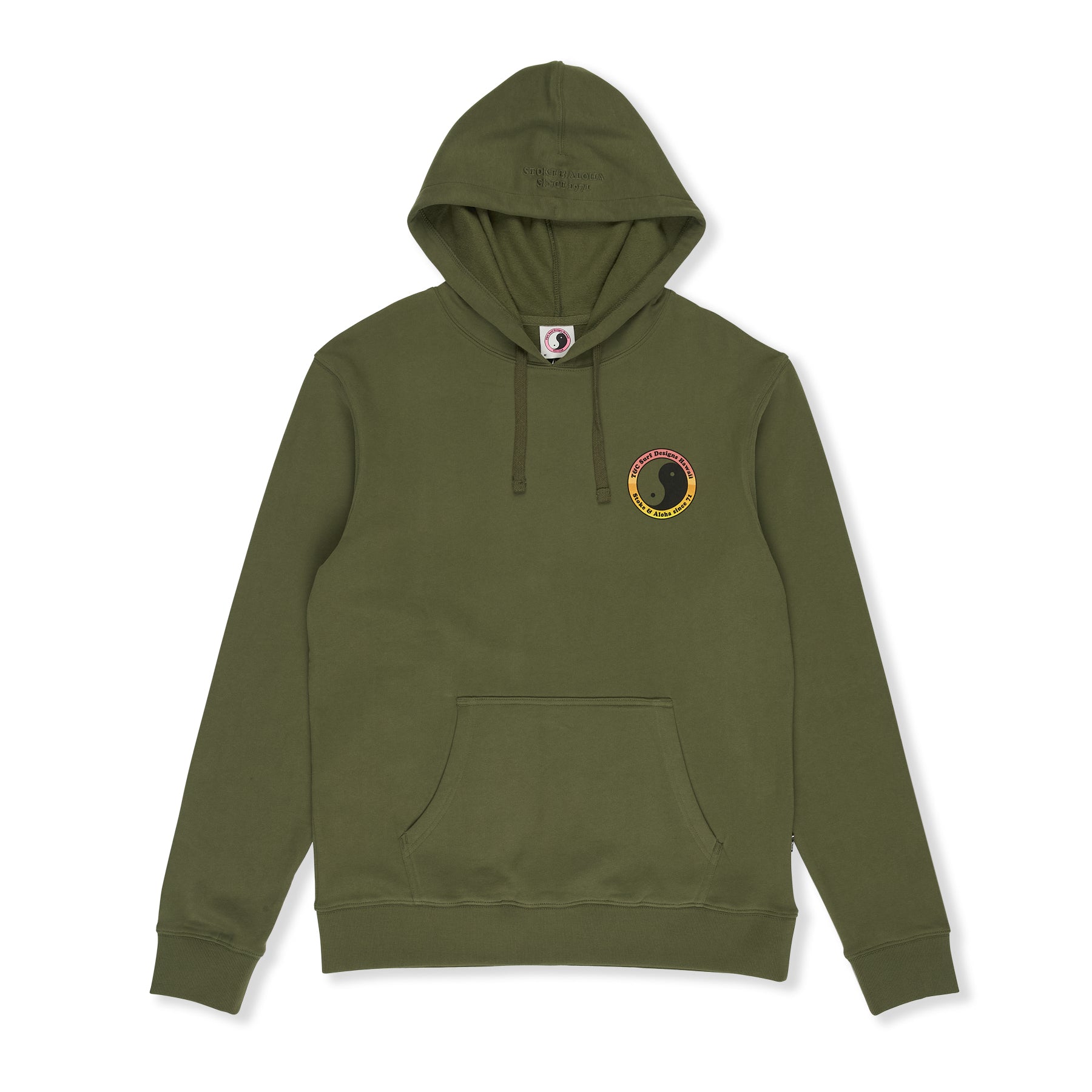 T&C Surf Designs YY 71 Logo Hoodie Sweat-Military Green