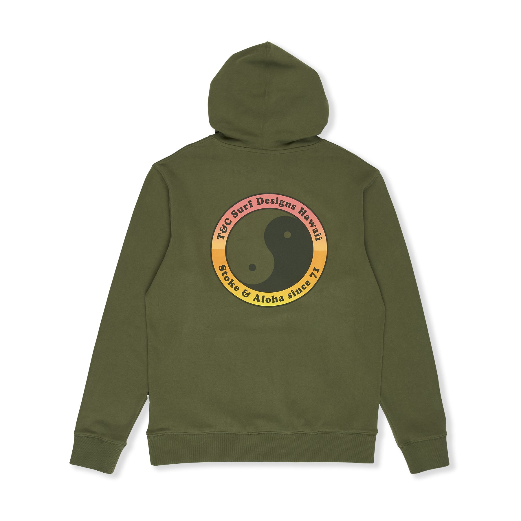 T&C Surf Designs YY 71 Logo Hoodie Sweat-Military Green