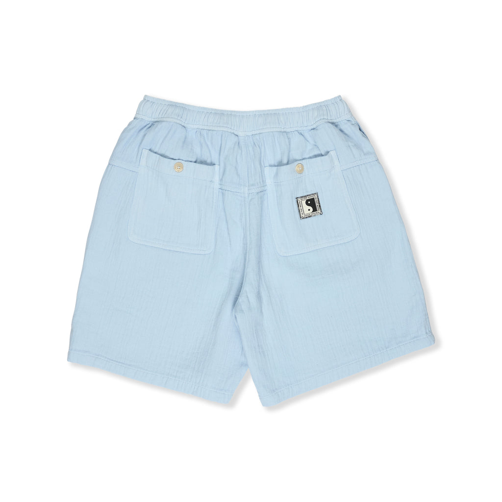 T&C Surf Designs Cotton Gaze Beach Short 20"-Blue Light Used