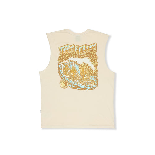 T&amp;C Surf Designs Muscle S/S Tee-Vintage White