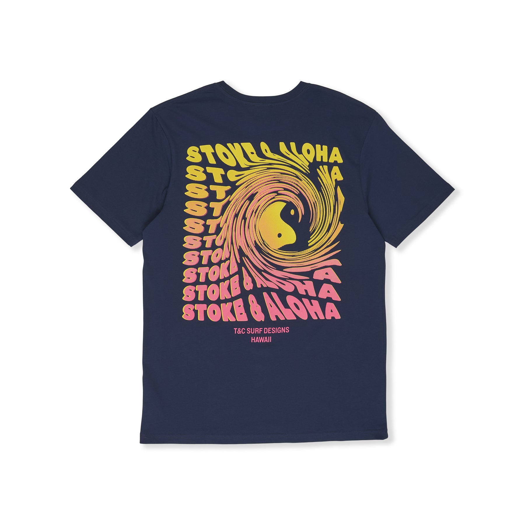 T&C Surf Designs Twisted Print  S/S Tee-Dark Navy