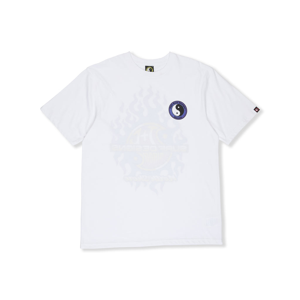 T&C Surf Designs Flame S/S Tee-White