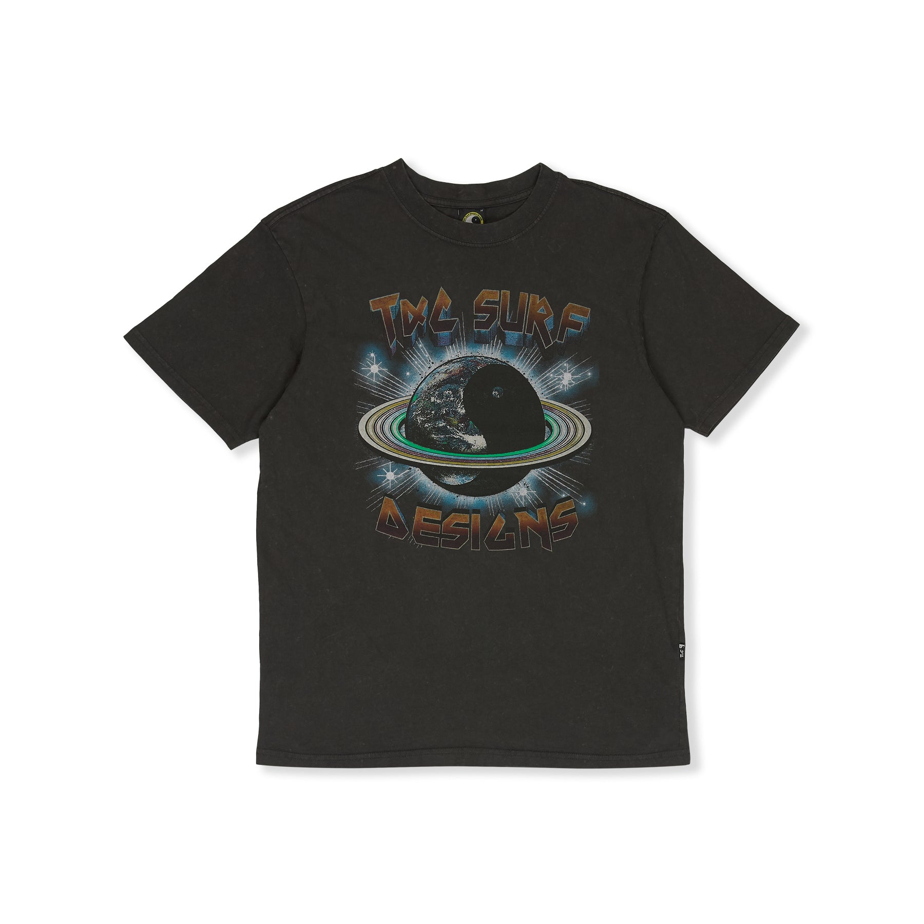 T&C Surf Designs Planet S/S Tee-Wash Black