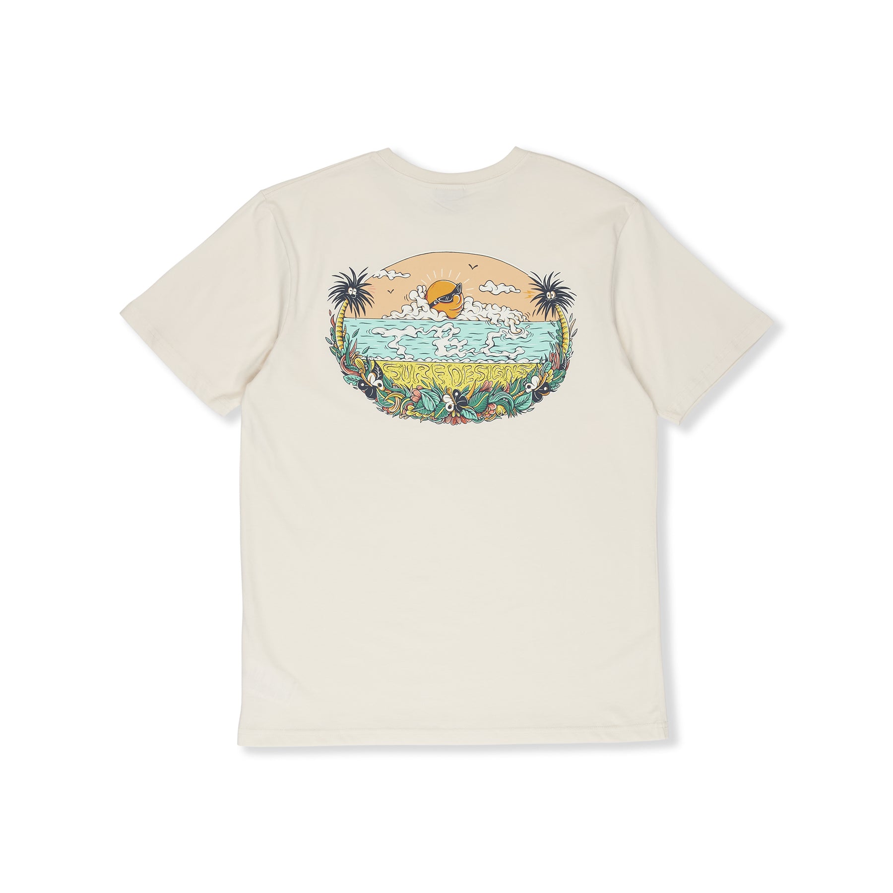 T&C Surf Designs Kenny Sun Set S/S Tee-Vintage White