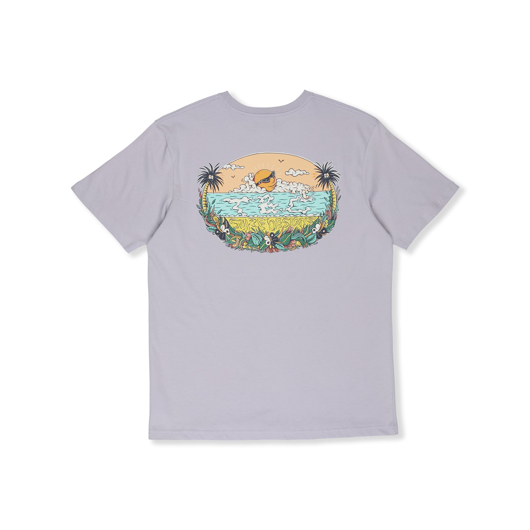 T&C Surf Designs Kenny Sun Set S/S Tee-Washed Lavender