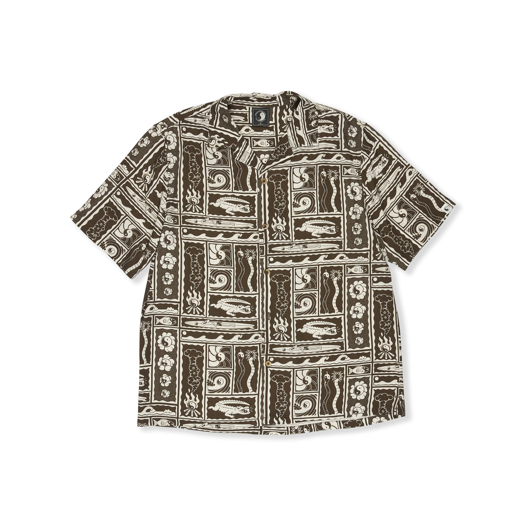 T&C Surf Designs Aloha S/S Shirt - Brown