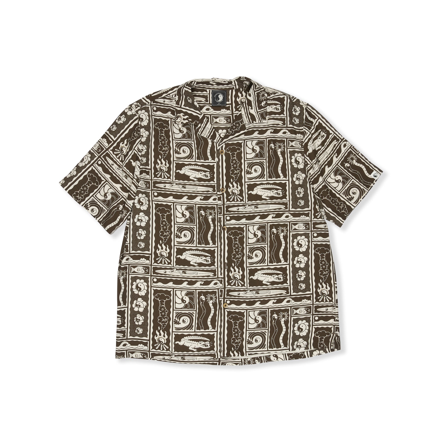 T&amp;C Surf Designs Aloha S/S Shirt - Brown
