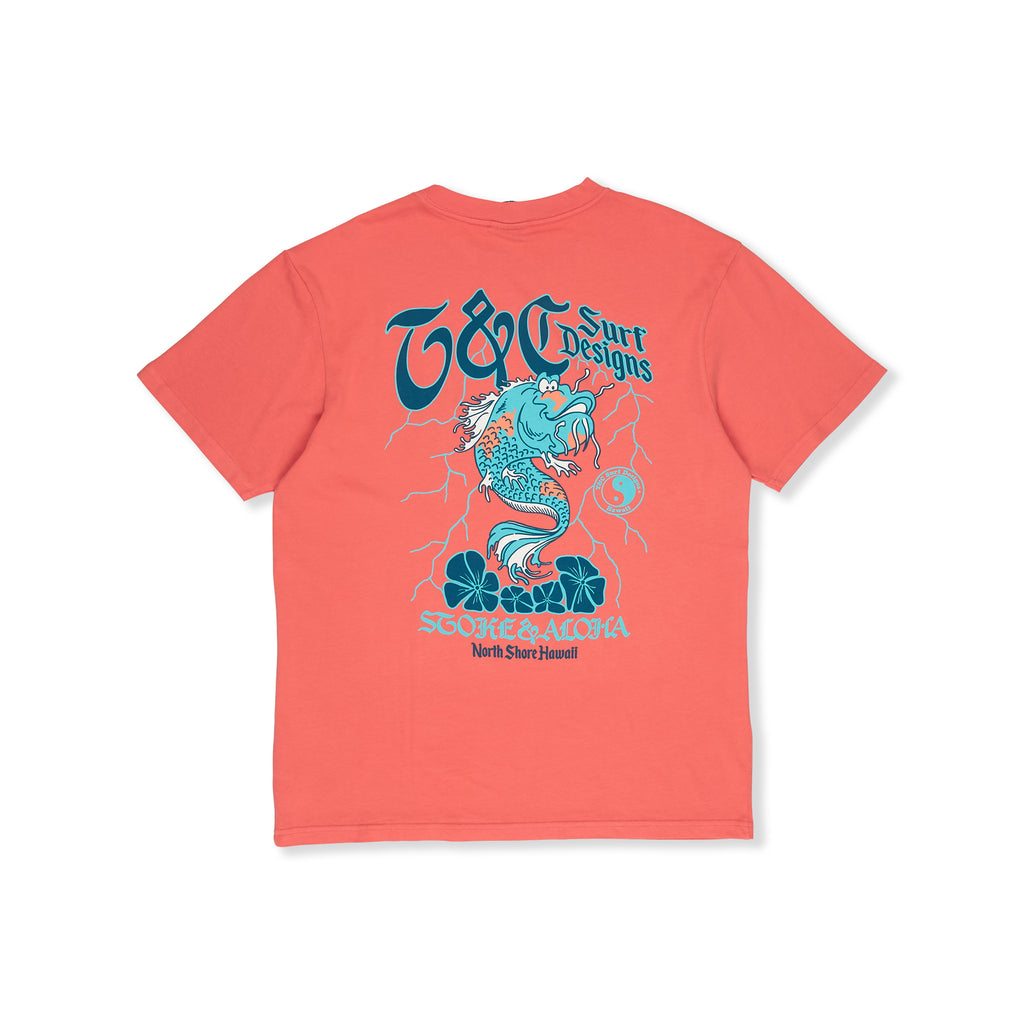 T&C Surf Designs Funco Koi S/S Tee-Used Red