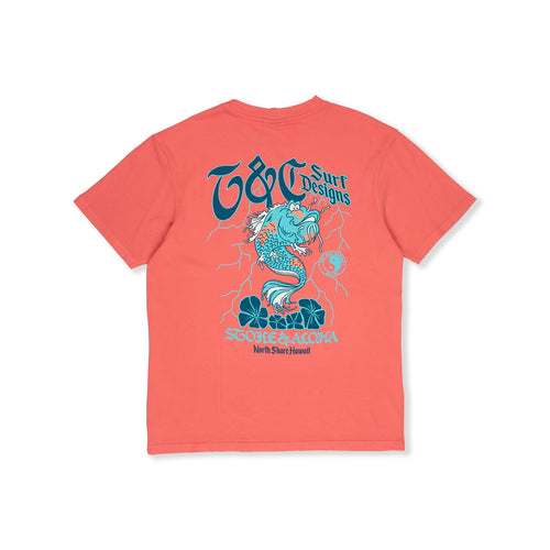 T&amp;C Surf Designs Funco Koi S/S Tee-Used Red