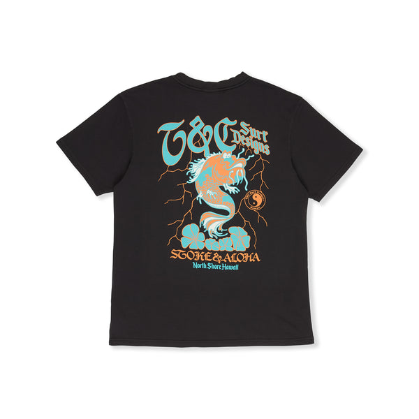 T&C Surf Designs Funco Koi S/S Tee-Fatigue Black