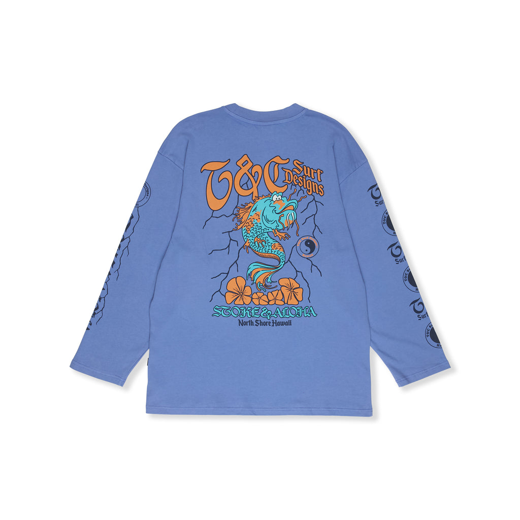 T&C Surf Designs Koï Lightning  L/S Tee-Blueberry