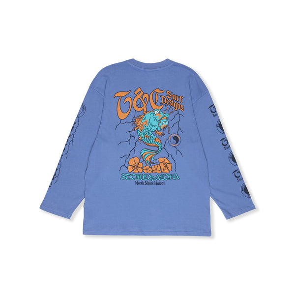 T&C Surf Designs Koï Lightning  L/S Tee-Blueberry