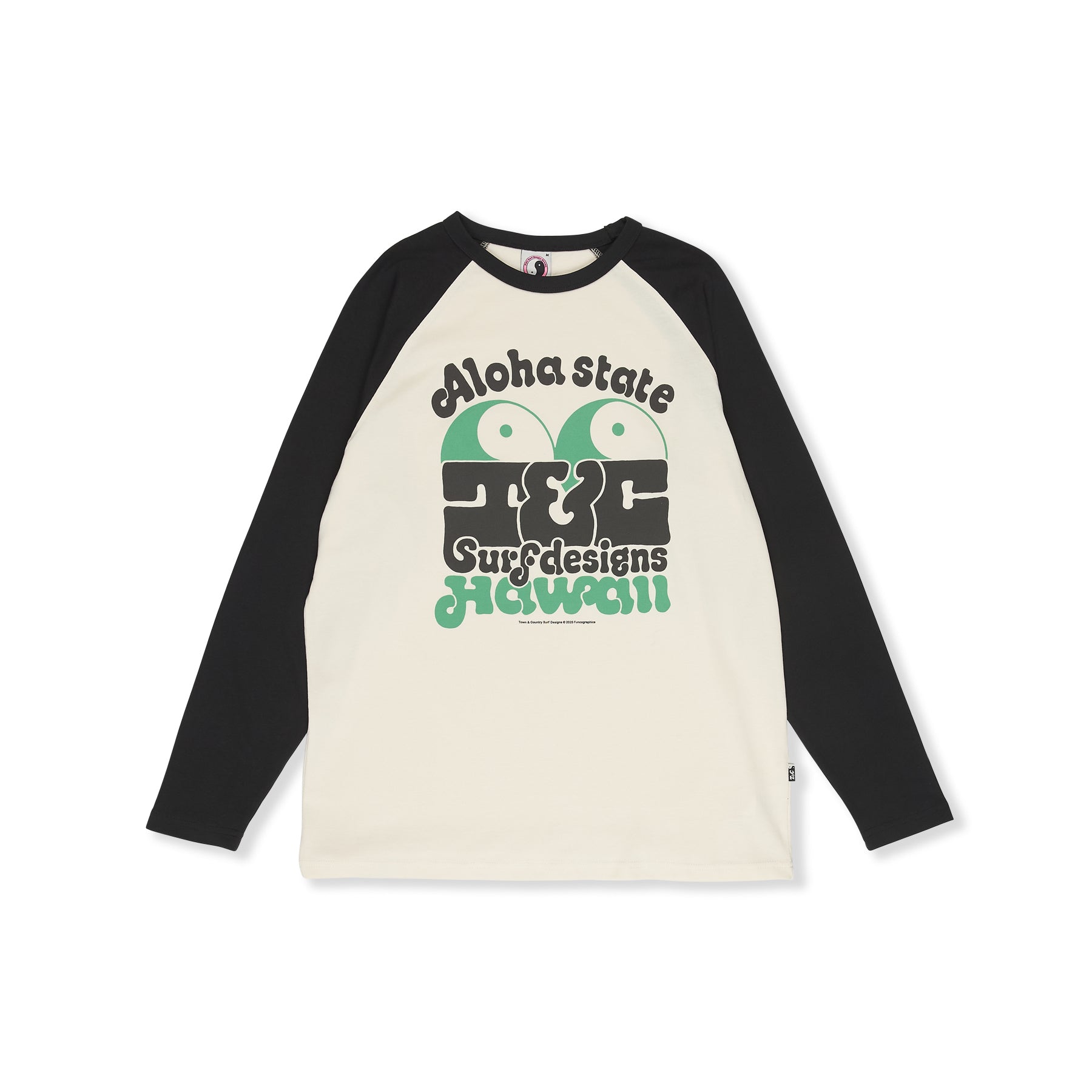 T&C Surf Designs Aloha State L/S Tee-Fatigue Black