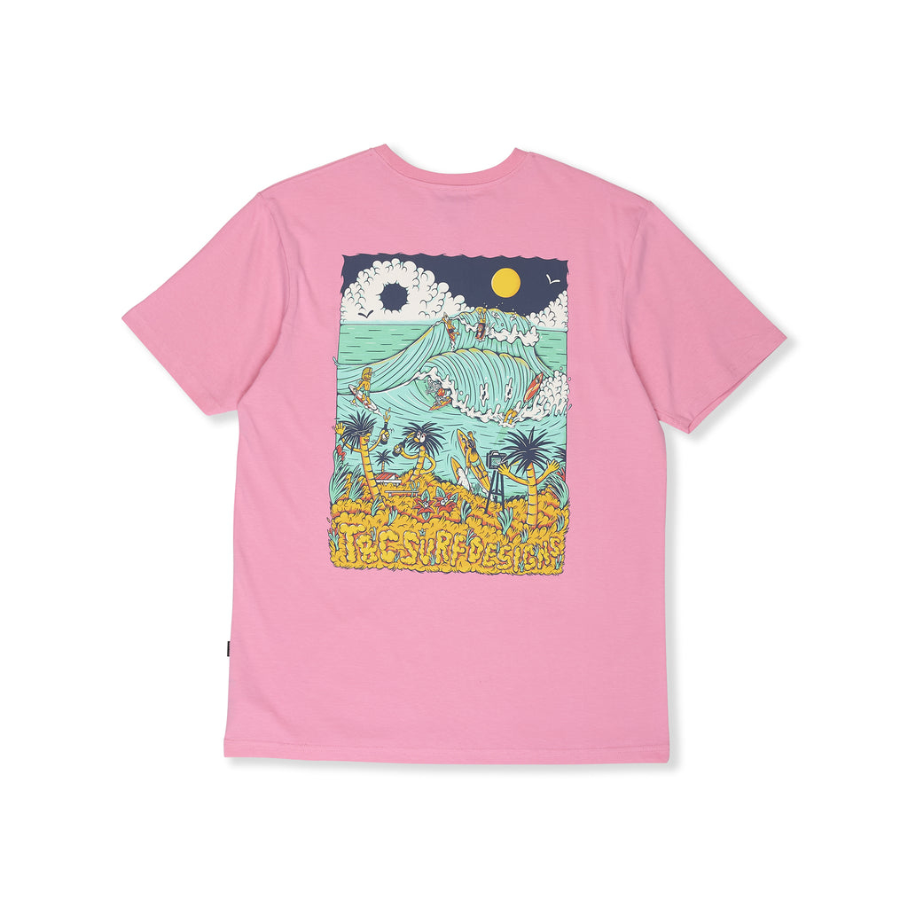 T&C Surf Designs Kenny Scene  S/S Tee-Pink