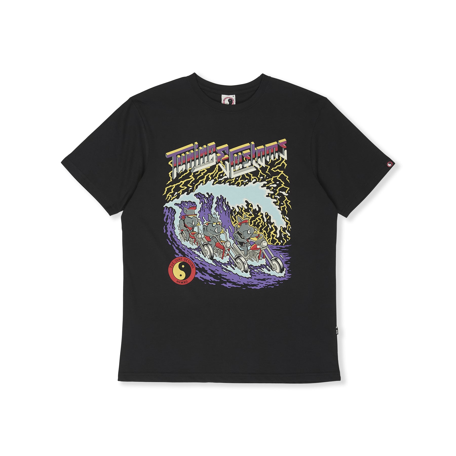 T&C Surf Designs Wild Hogs S/S Tee-Fatigue Black
