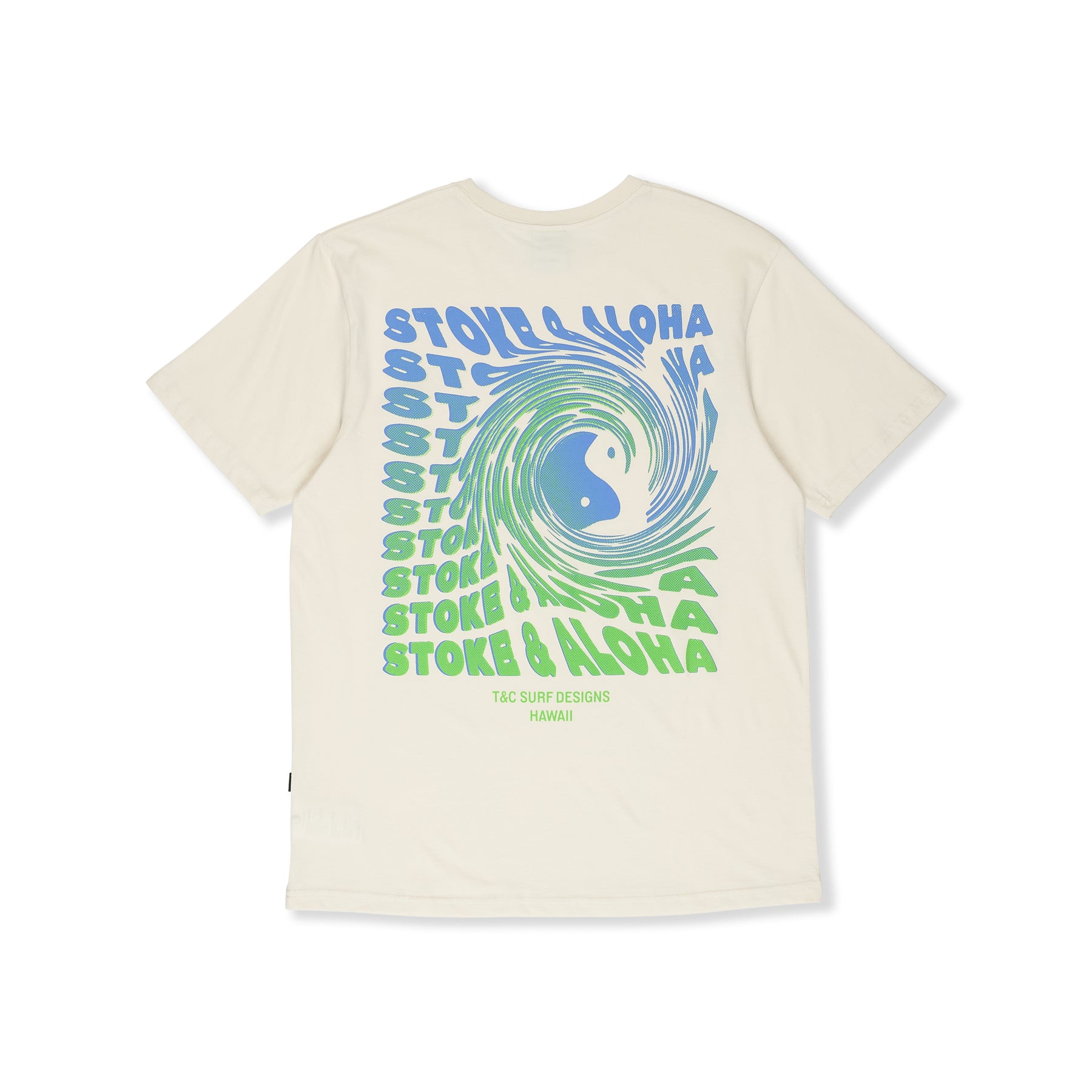 T&C Surf Designs Twisted Print  S/S Tee-Vintage White