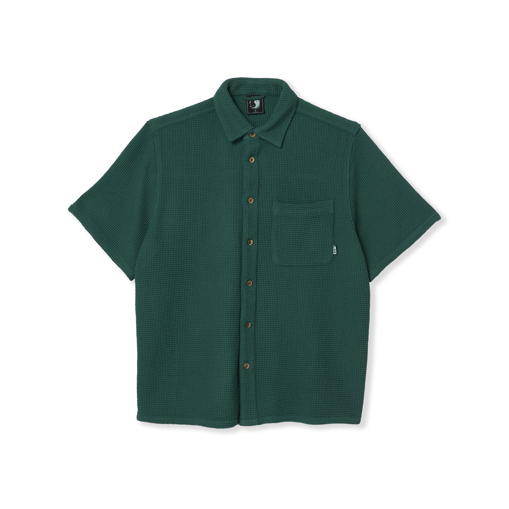 T&C Surf Designs Waffle S/S Shirt - Green Sea