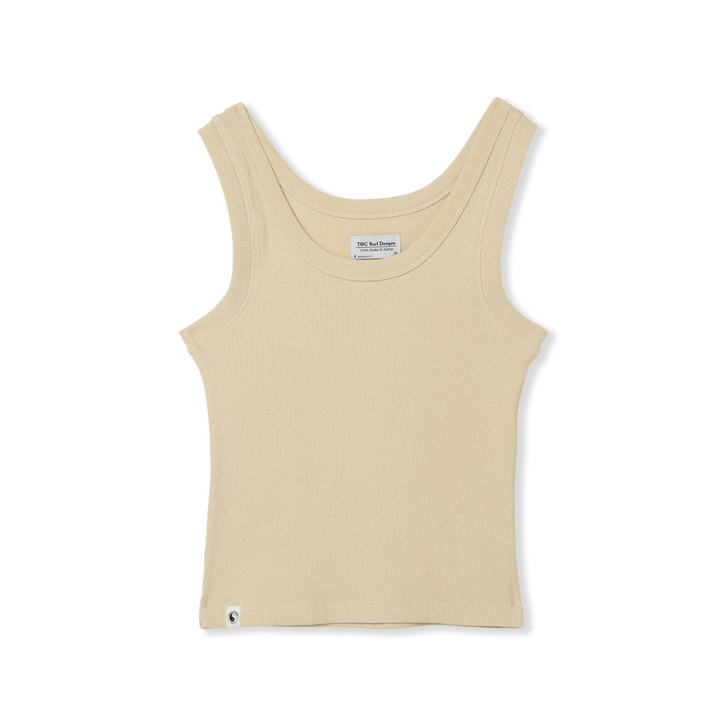 T&C Surf Designs Women Rib Singlet-Greige
