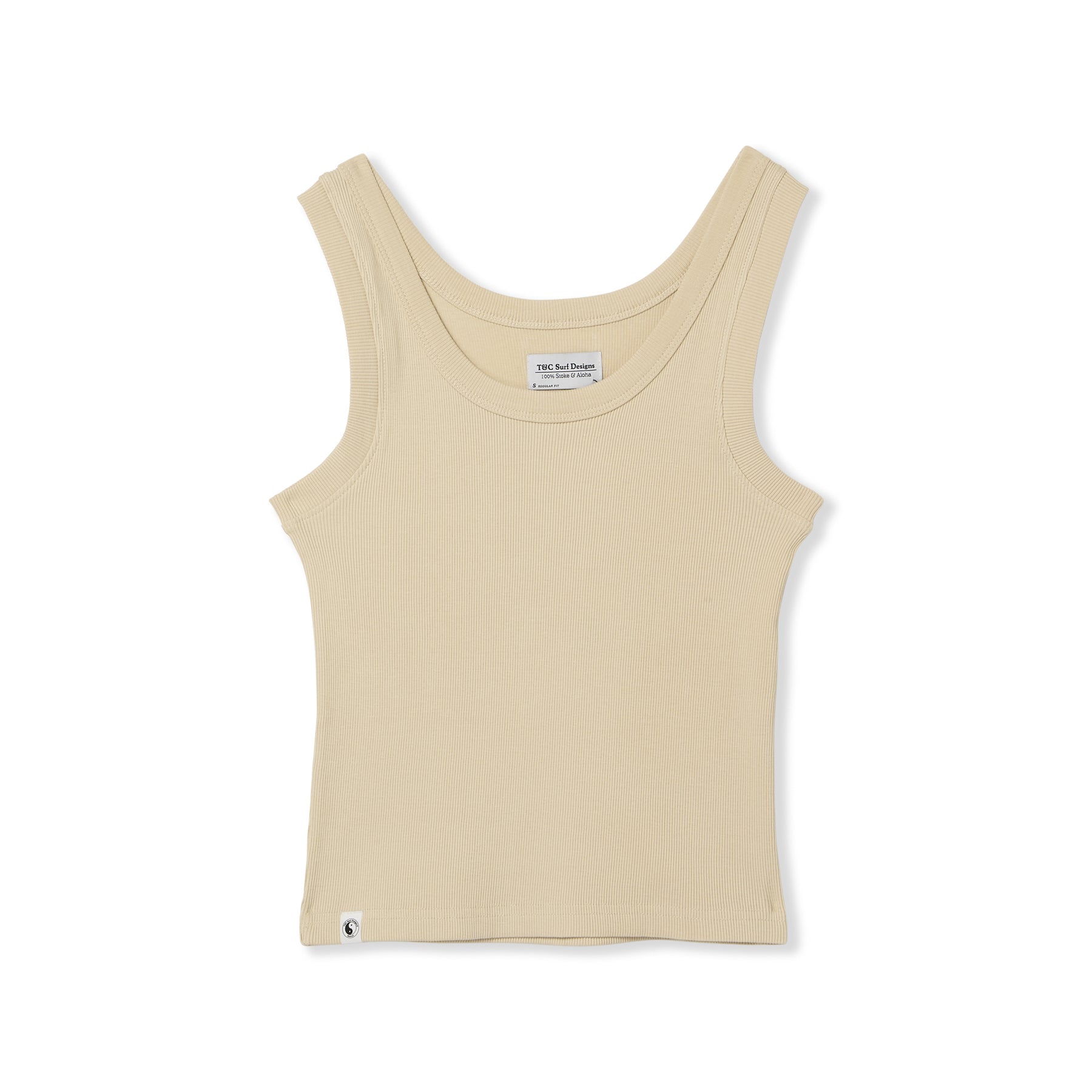 T&C Surf Designs Women Rib Singlet-Greige