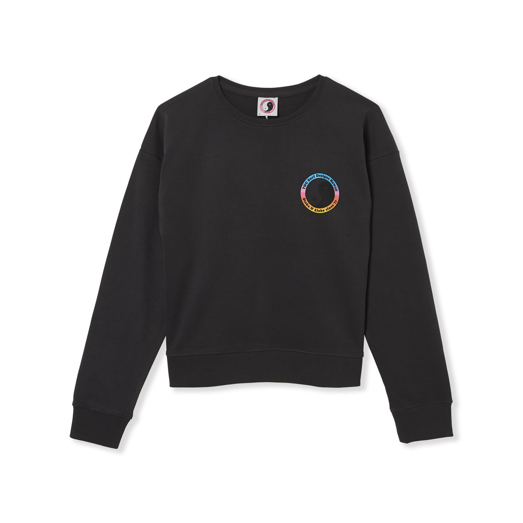 T&C Surf Designs Women YY 71 Crew Sweat-Wash Black