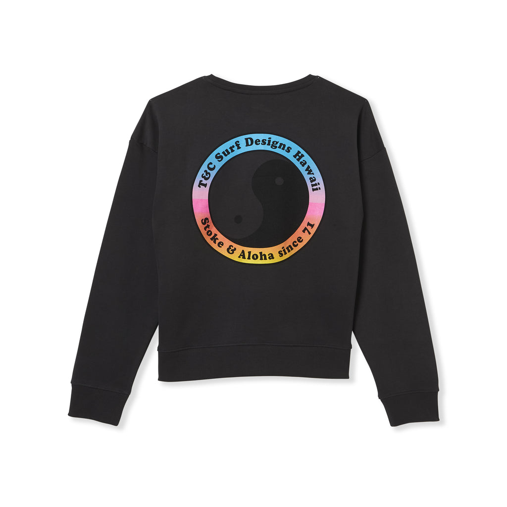 T&C Surf Designs Women YY 71 Crew Sweat-Wash Black