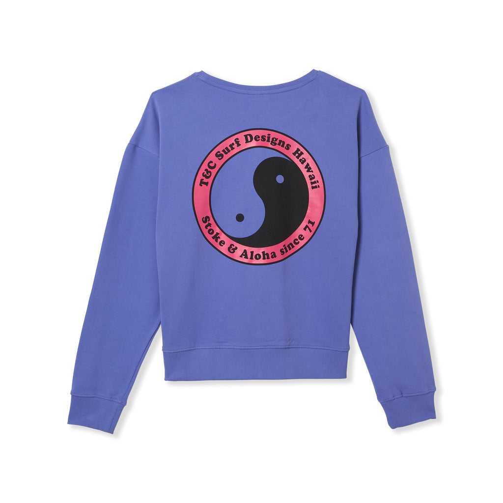 T&C Surf Designs Women YY 71 Crew Sweat-Blueberry