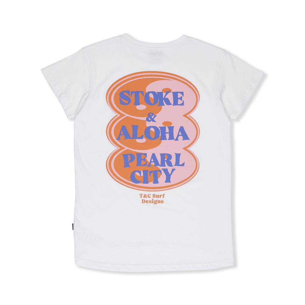 T&C Surf Designs Women Oval S/S-Tee-White