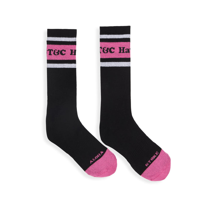 T&C Surf Designs Pearl Socks - Black Pink