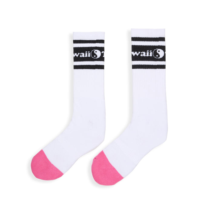 T&C Surf Designs Pearl Socks - White Black Pink