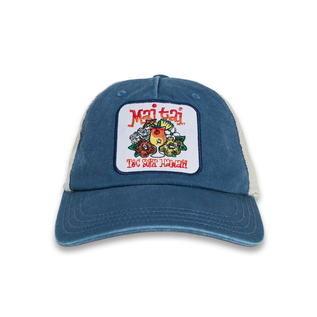 T&C Surf Designs Mai Tai Trucker Cap - Washed Navy Natural