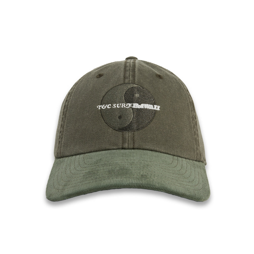 T&C Surf Designs TCSH Dad Cap - Military Green White Logo