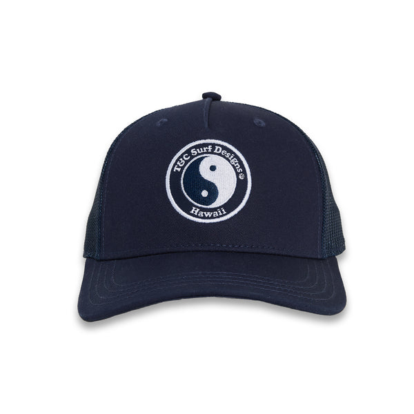 T&C Surf Designs YY Trucker Cap - Dark Navy Dark Navy White logo