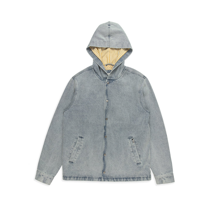 T&C Surf Designs Denim Hooded Coach Jacket