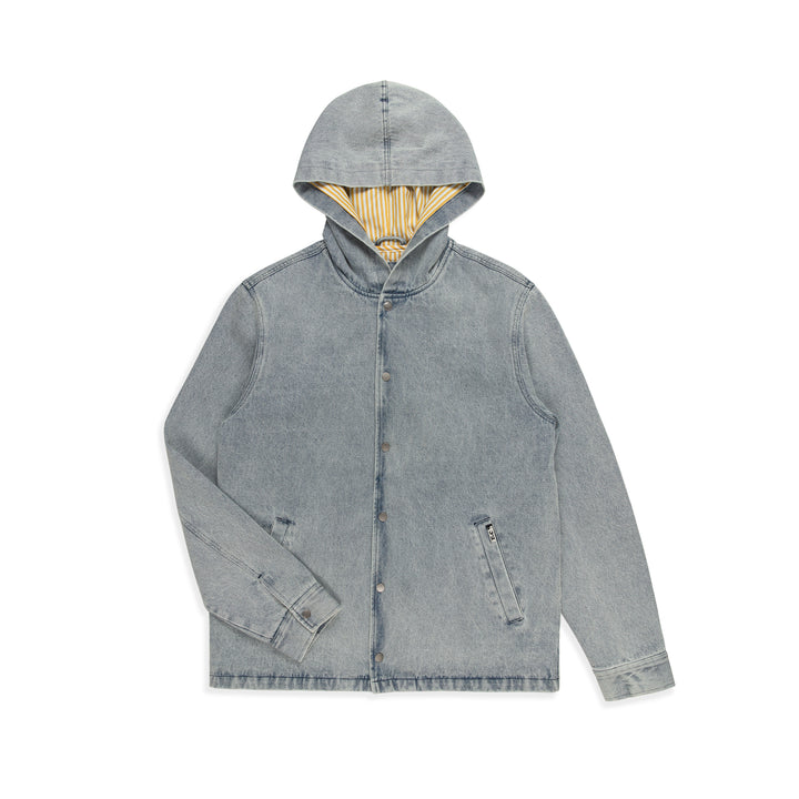 T&C Surf Designs Denim Hooded Coach Jacket