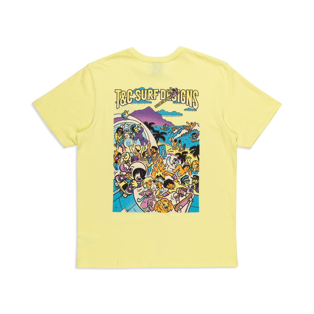 T&C Surf Designs Jon Scene S/S Tee - Washed Citrus