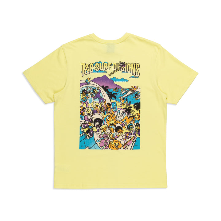 T&C Surf Designs Jon Scene S/S Tee - Washed Citrus