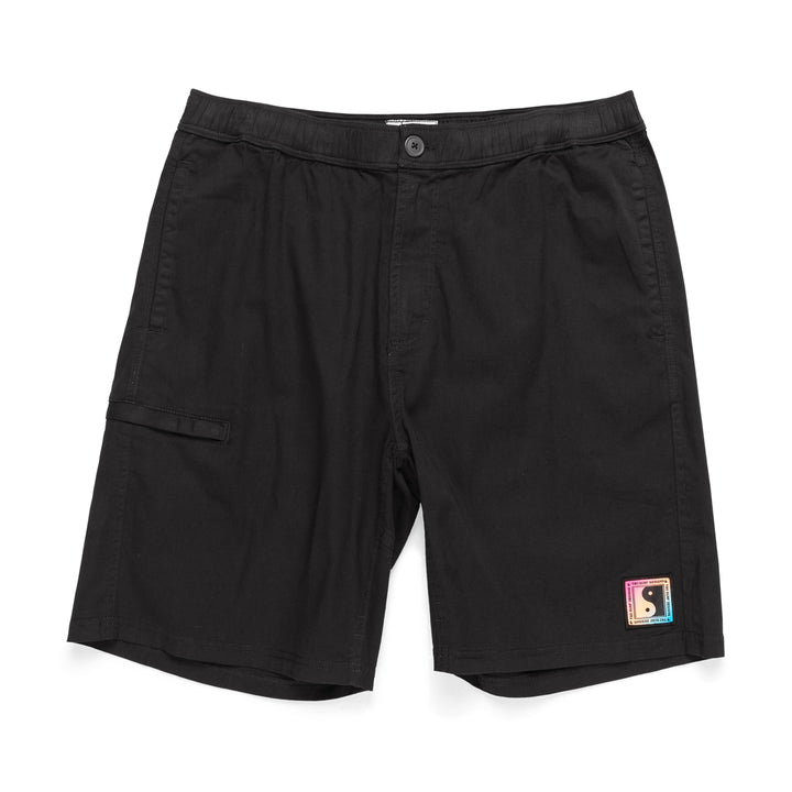 T&C Surf Designs Elastic Country Short- Washed Black