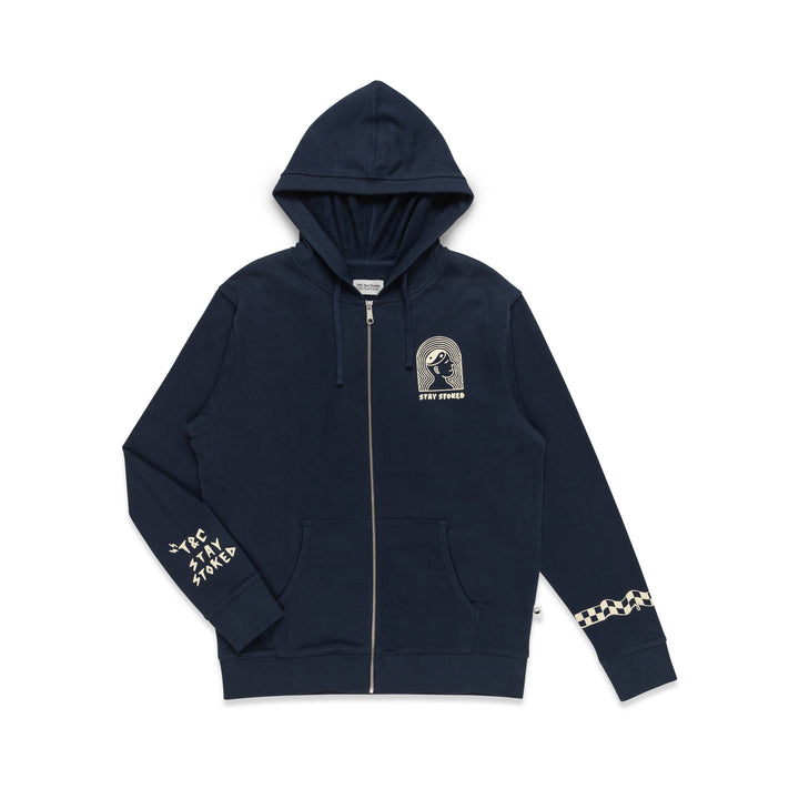 T&C Surf Designs Kenny Full Zip Hooded Fleece - Dark Navy