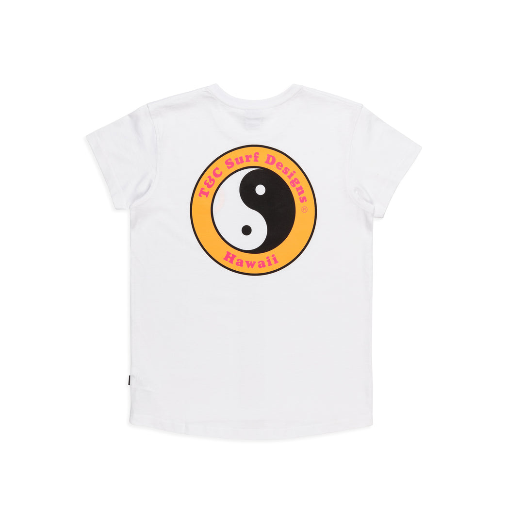 T&C Surf Designs Women YY Logo S/S Tee - White