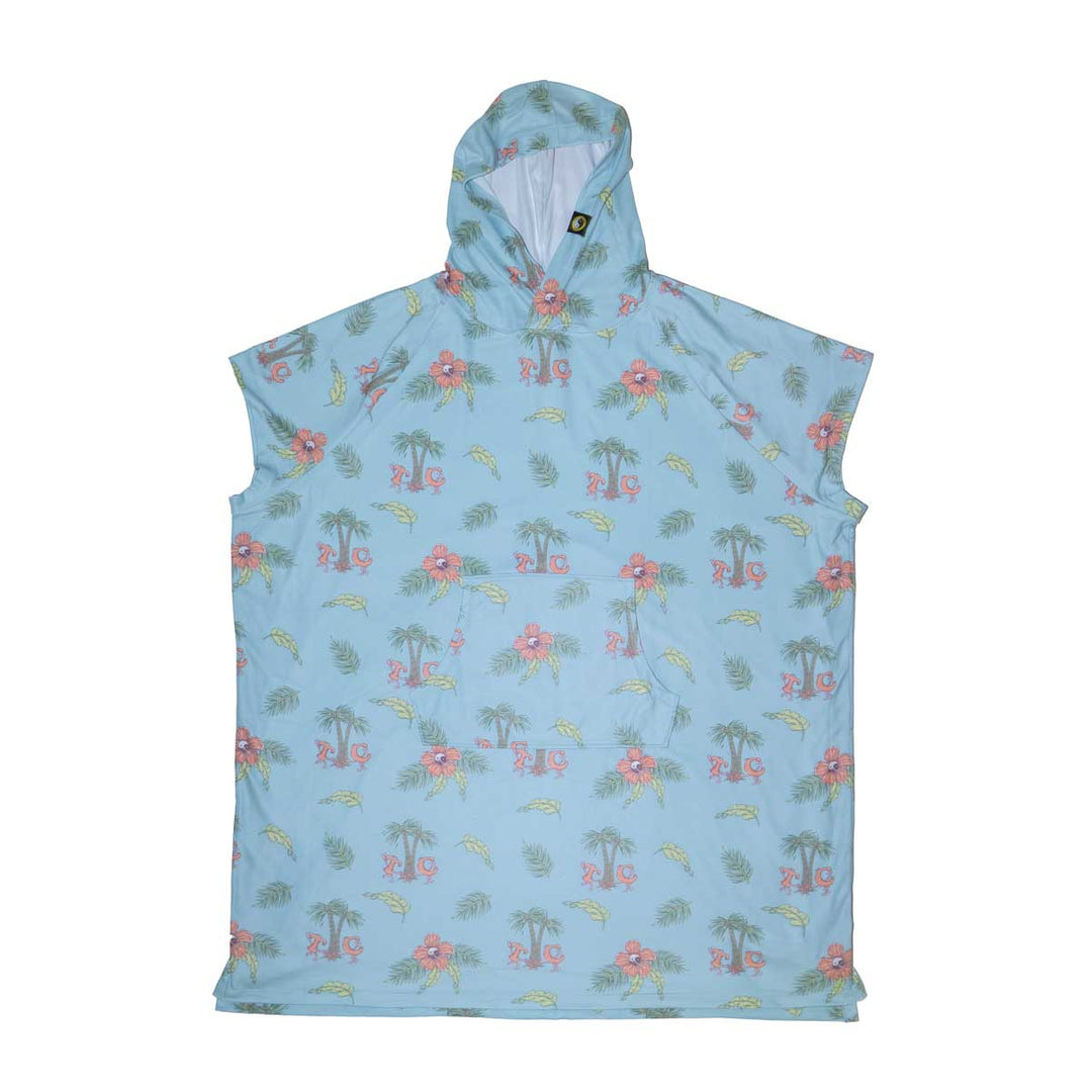 YY Poncho Aqua Micro Kenny print