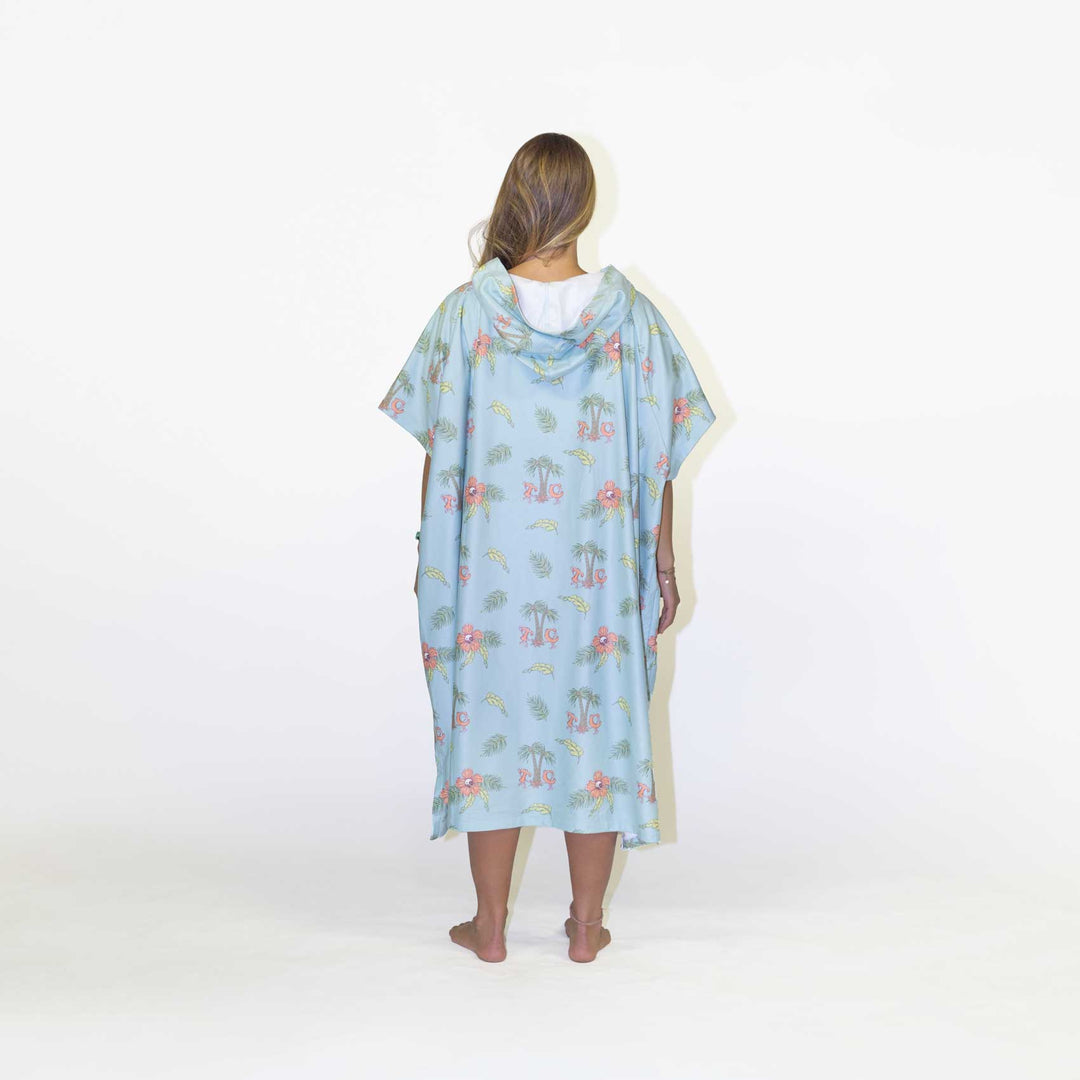 YY Poncho Aqua Micro Kenny print