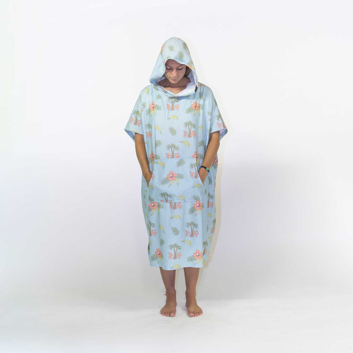 YY Poncho Aqua Micro Kenny print