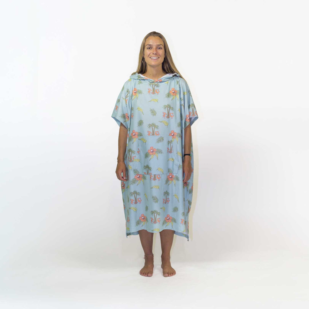 YY Poncho Aqua Micro Kenny print