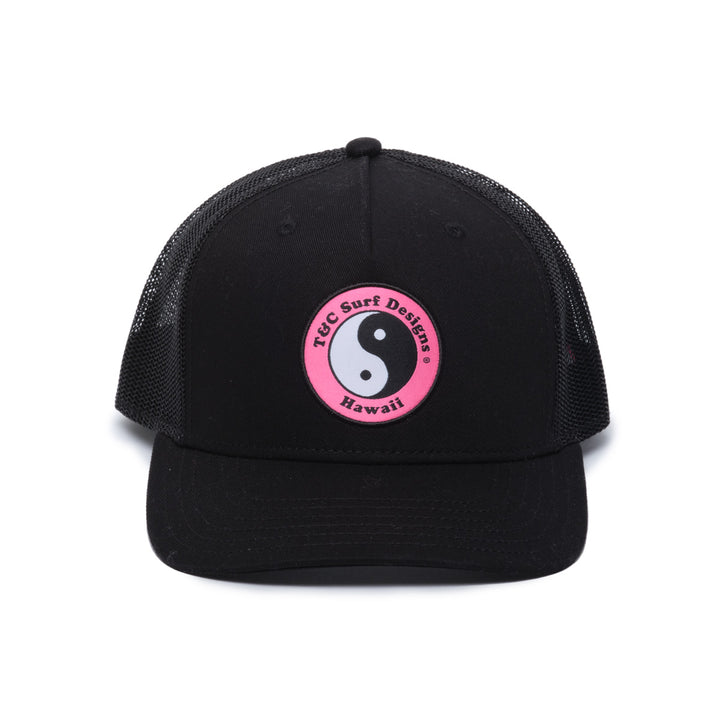 YY Trucker Cap - Black Black Pink